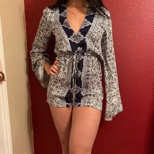Paisley print romper